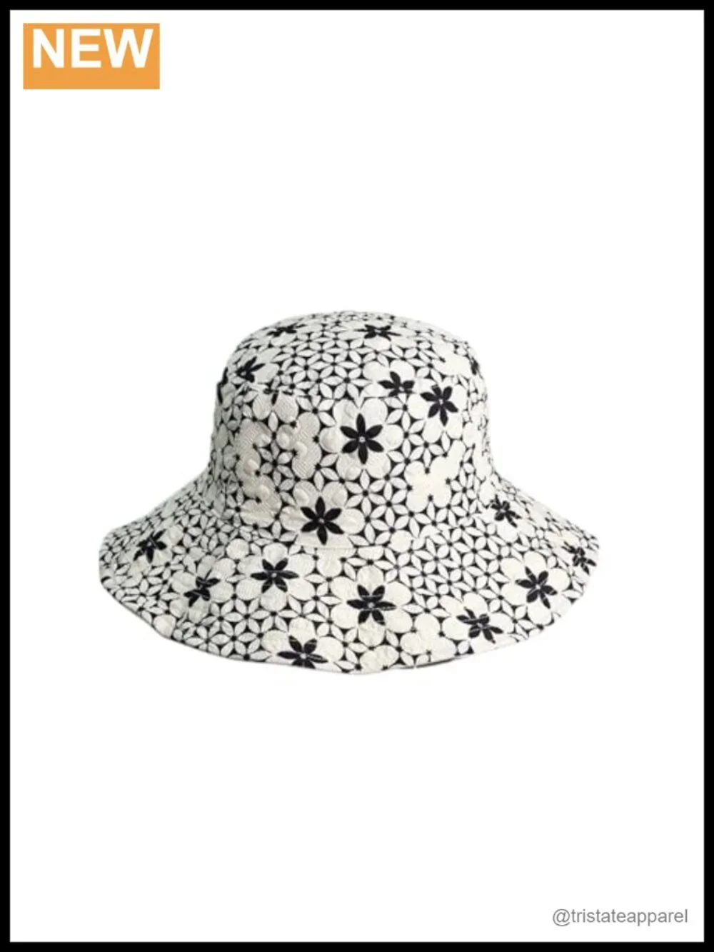 La Valentina NYC Women's Floral Bucket Hat - 100% Polyester - Packable & Wide